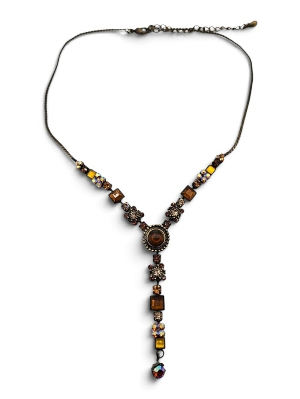 ✨ Vintage Sparkly Brass Y-Necklace ✨